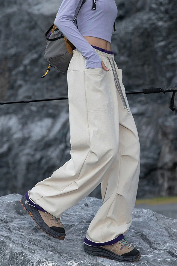Colorful Quick Dry Cargo Wide Leg Cuffed Pants - Image 8