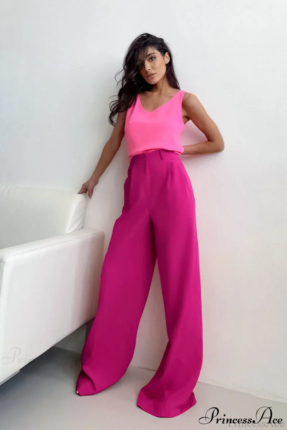 Cooling Silk Wide Leg Casual Pants - Image 4