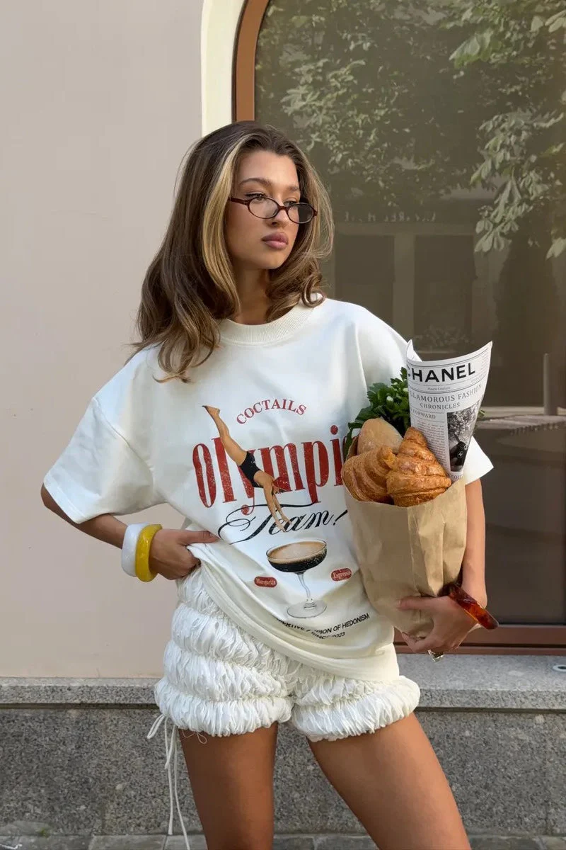 Cotton Fashion Trendy Loose Creative Print T-shirt - Image 2