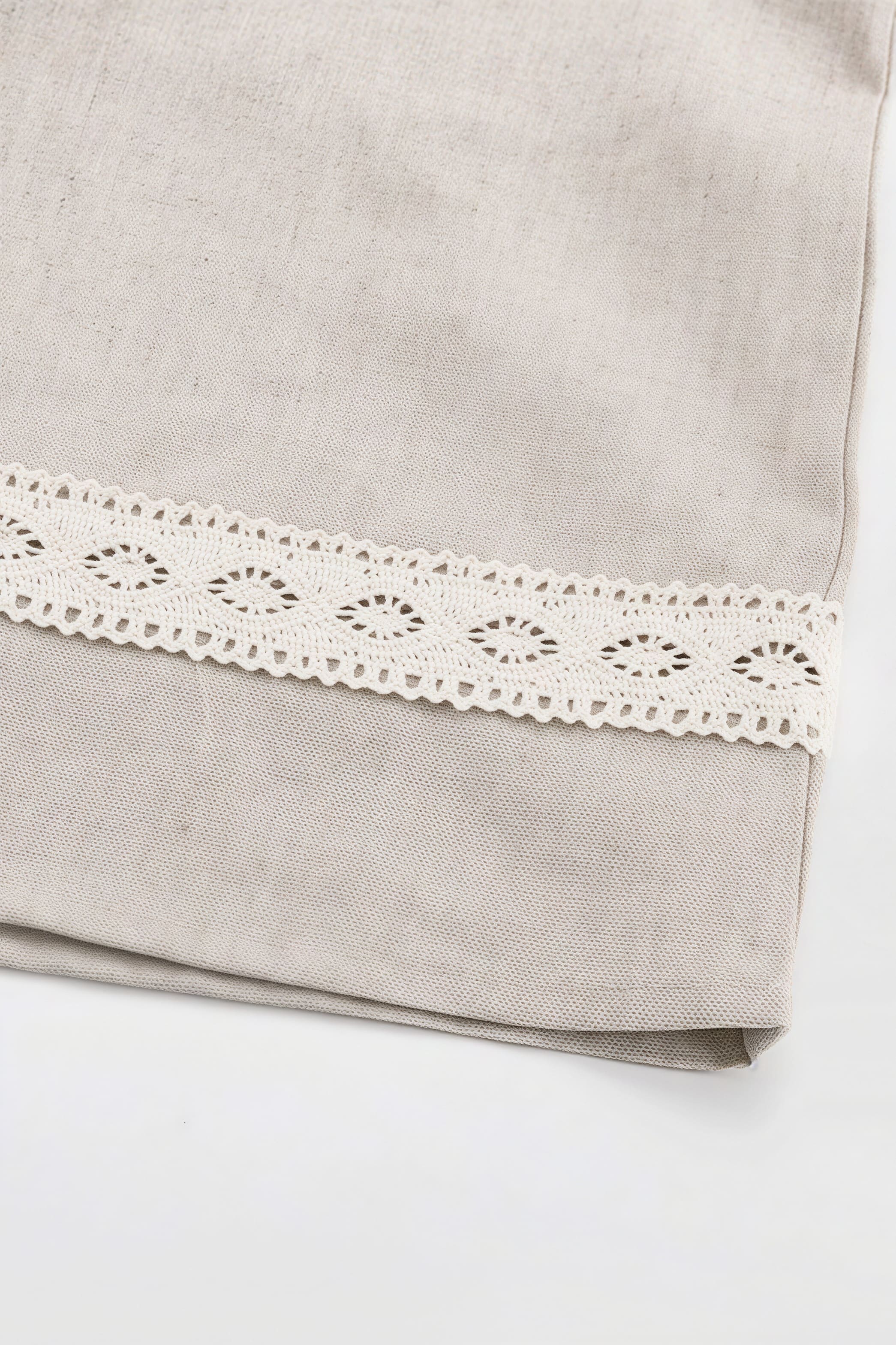 Cotton Linen V Neck Lantern Sleeve Loose Mini Dress - Image 7