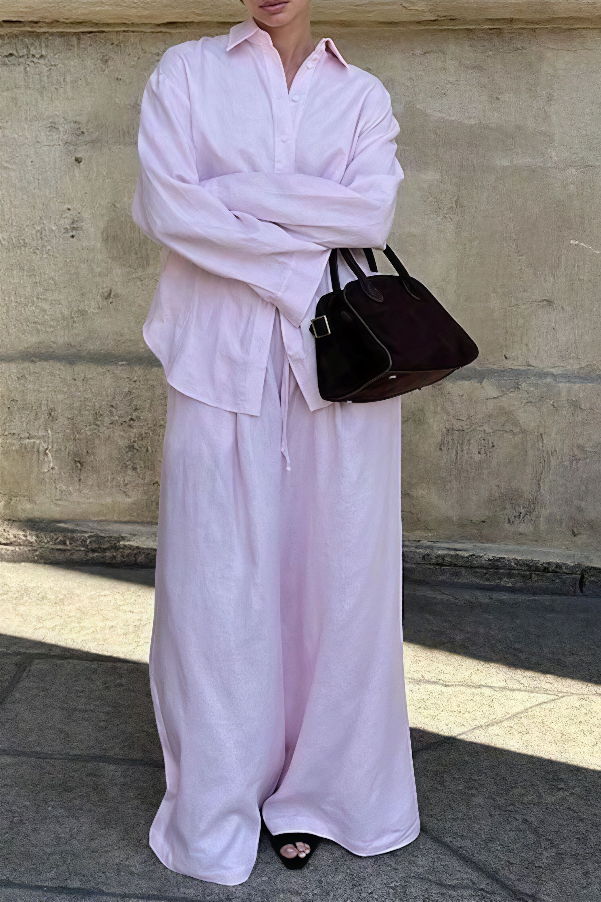 Cotton Loose Long Sleeve Shirt Pants Two Piece Set - Image 6