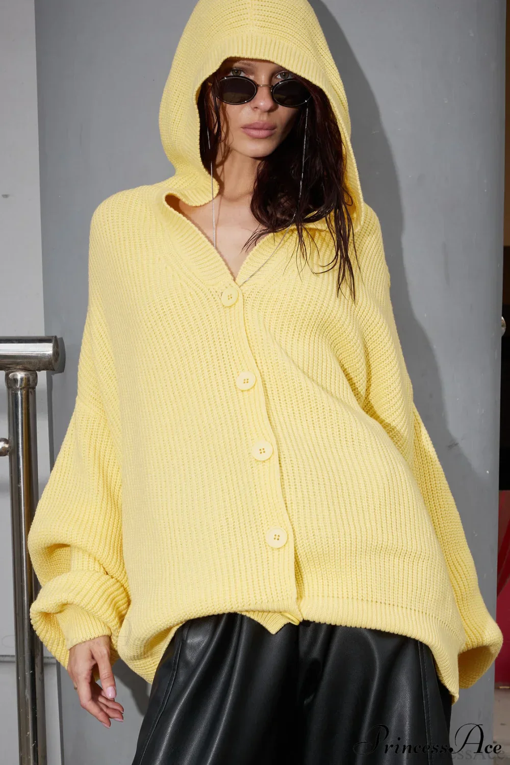 Cozy Knit Oversized Hoodie - Image 2