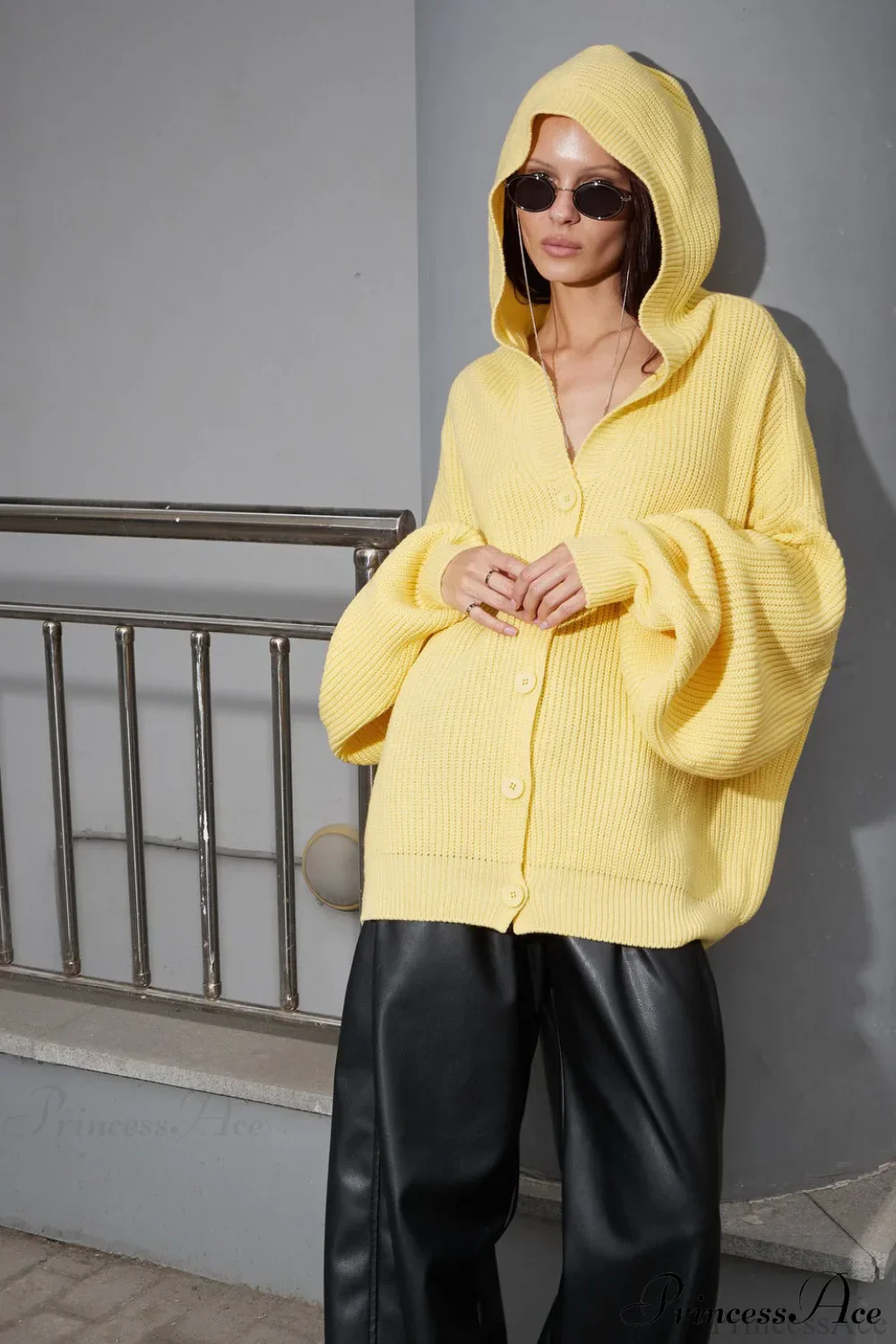 Cozy Knit Oversized Hoodie - Image 3