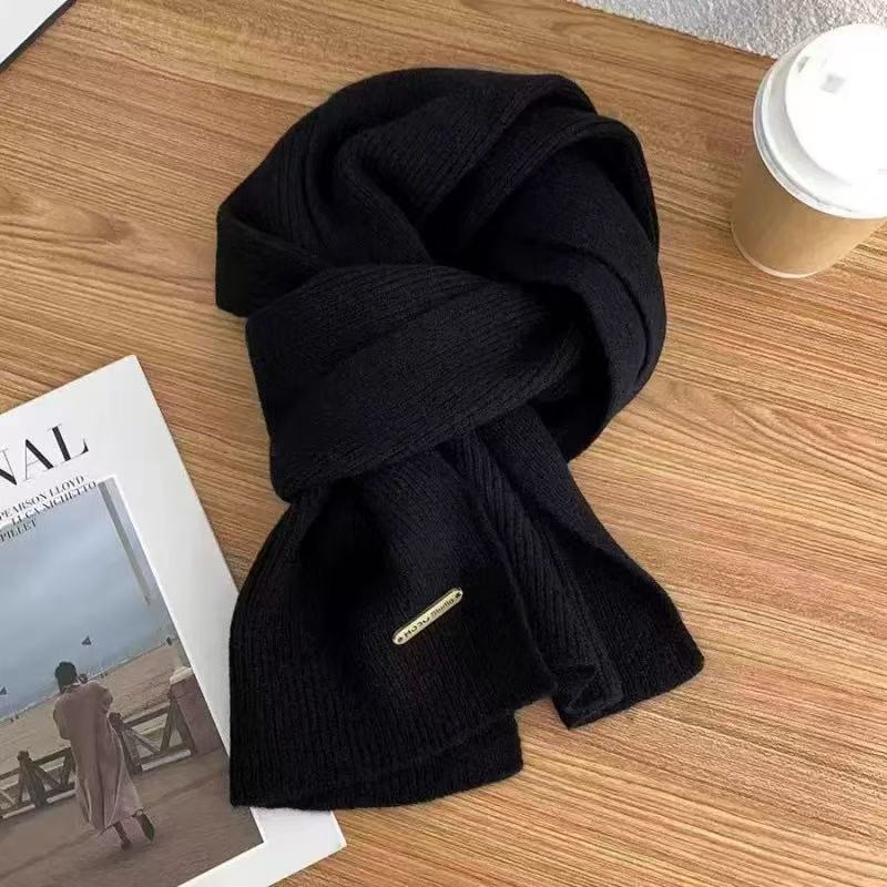 Cozy Ribbed Knit Solid Scarf - Image 3