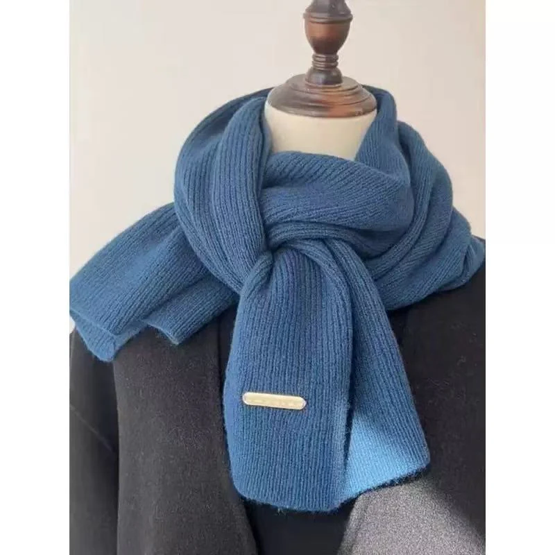 Cozy Ribbed Knit Solid Scarf - Image 5