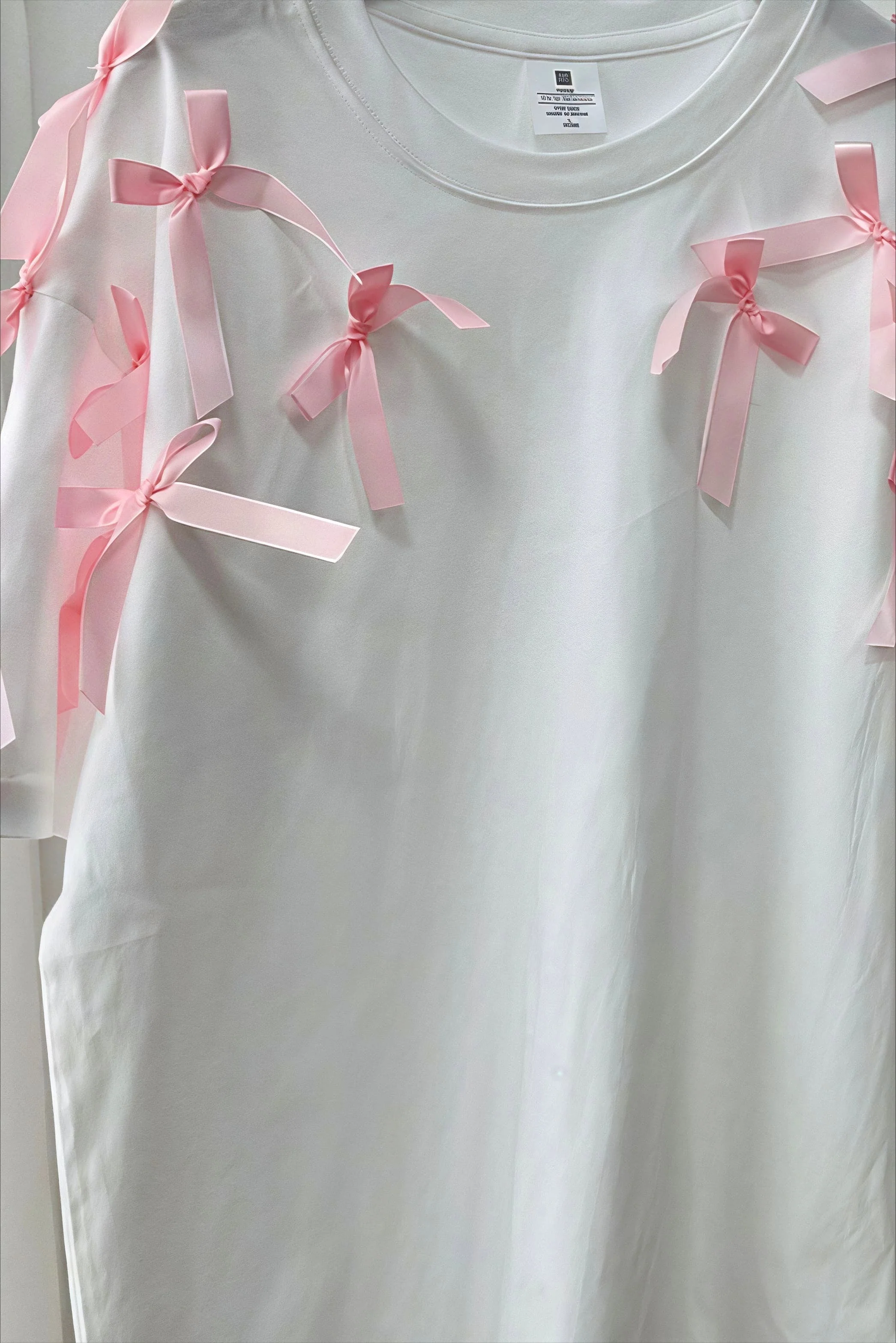 Cute Bowknot Ribbon Loose Short Sleeve T-shirt - Image 5