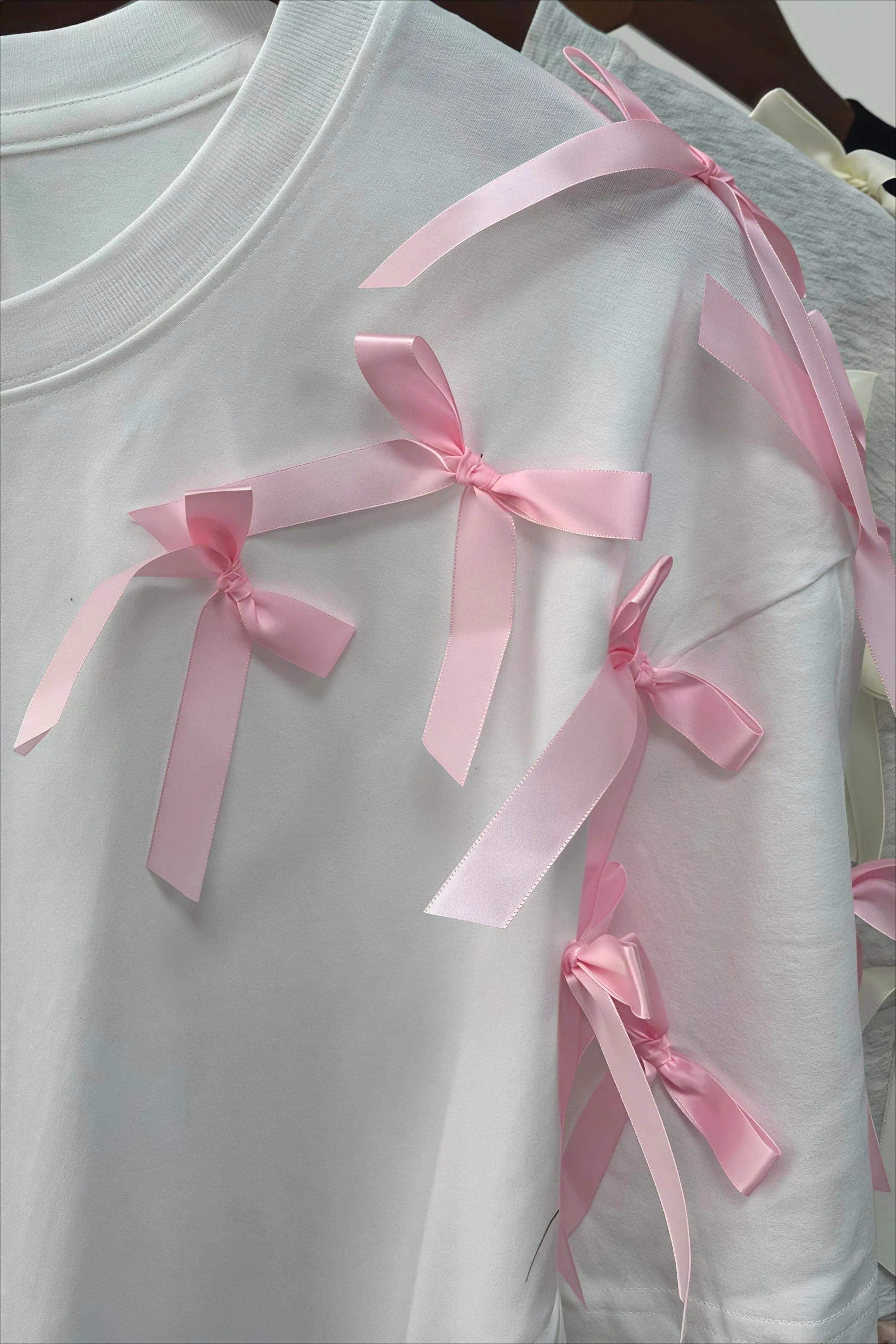 Cute Bowknot Ribbon Loose Short Sleeve T-shirt - Image 6