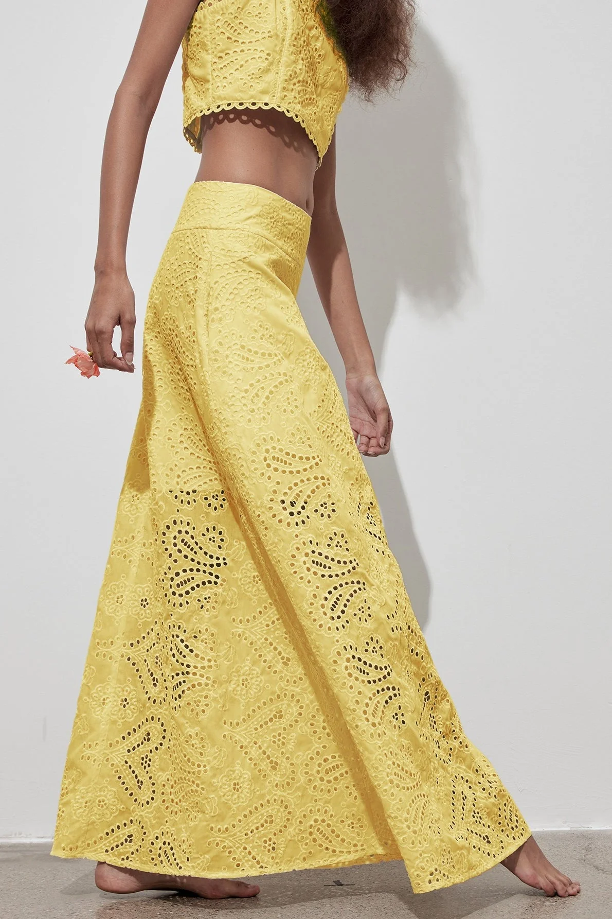 Cutout Allover Embroidered Maxi Skirt - Image 7