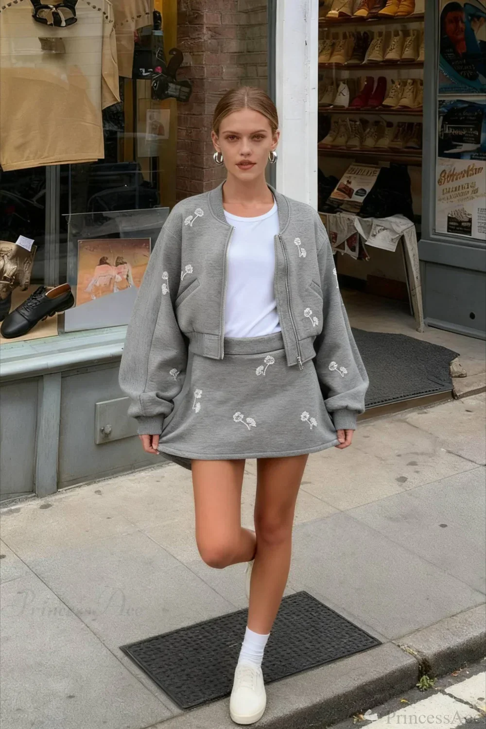 Dandelion Print Sweatshirt Loose Two Piece Set - Image 4