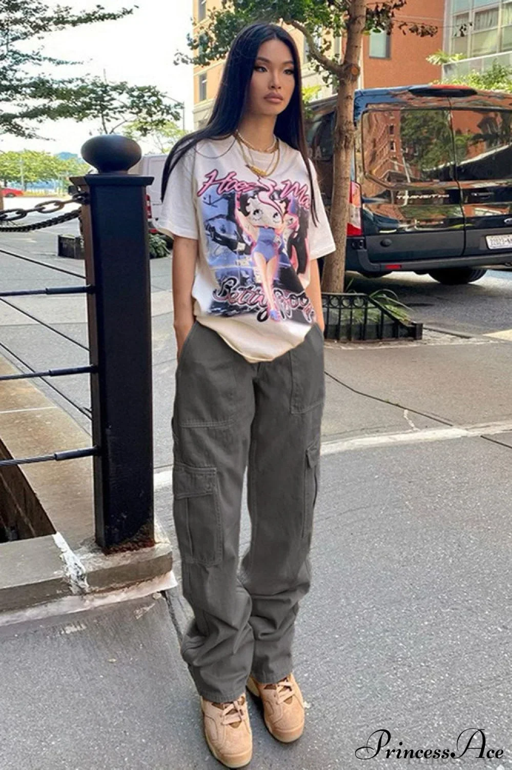 Denim Street Multi-Pocket High Waist Cargo Pants - Image 6