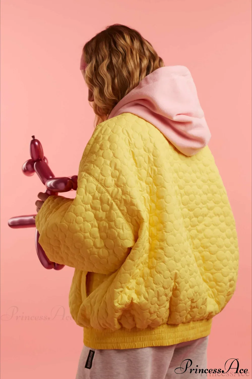 Detachable Hood Color-Block Paneled Padded Hoodie - Image 2