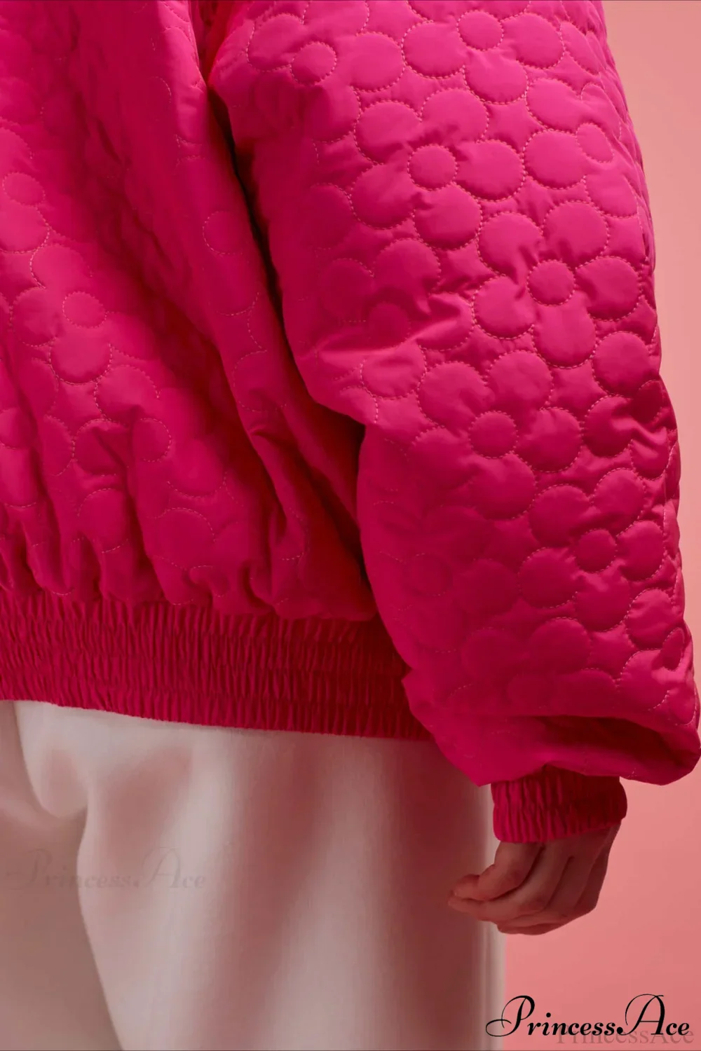 Detachable Hood Color-Block Paneled Padded Hoodie - Image 7