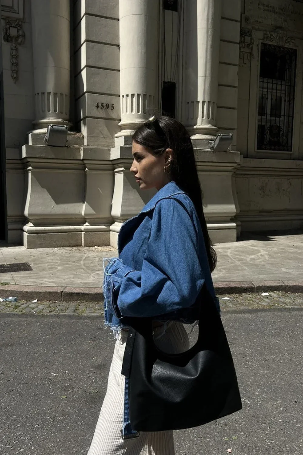 Distressed Lapel Denim Chic Jacket - Image 6