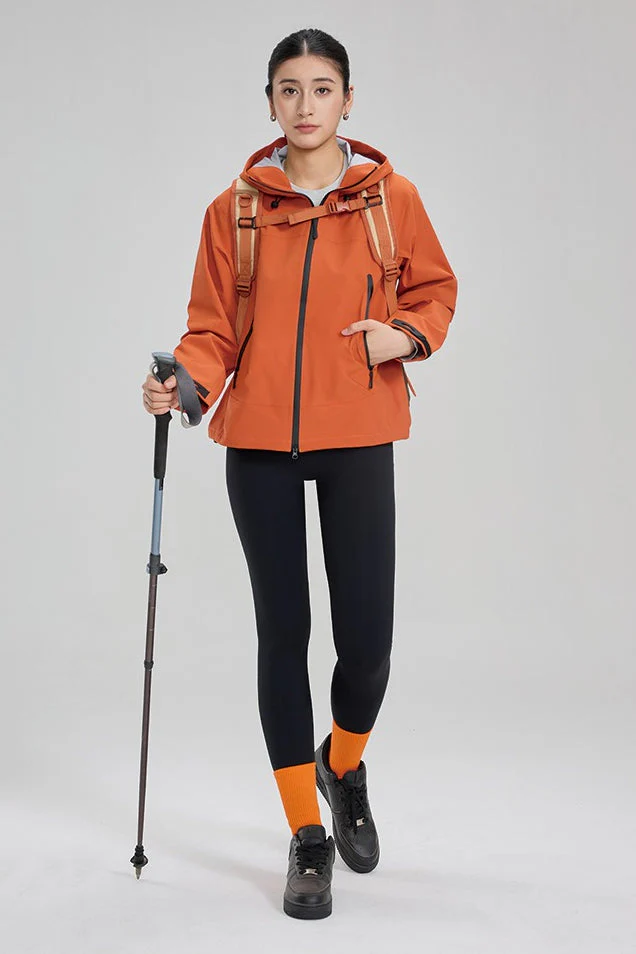Dopamine Color Block Taped Seam Windproof Waterproof Hiking Jacket - Image 11