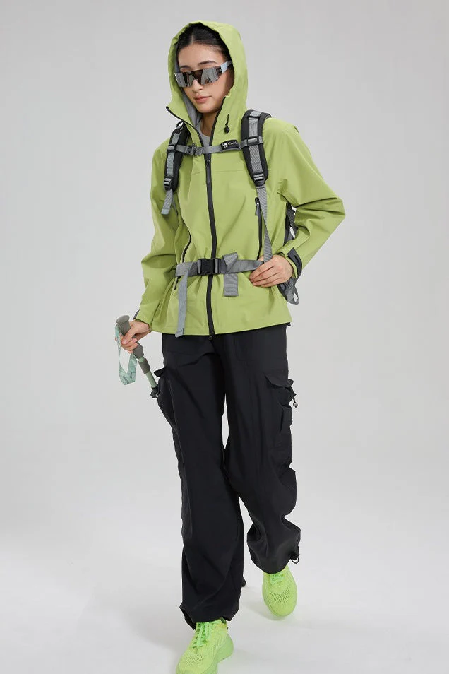 Dopamine Color Block Taped Seam Windproof Waterproof Hiking Jacket - Image 4