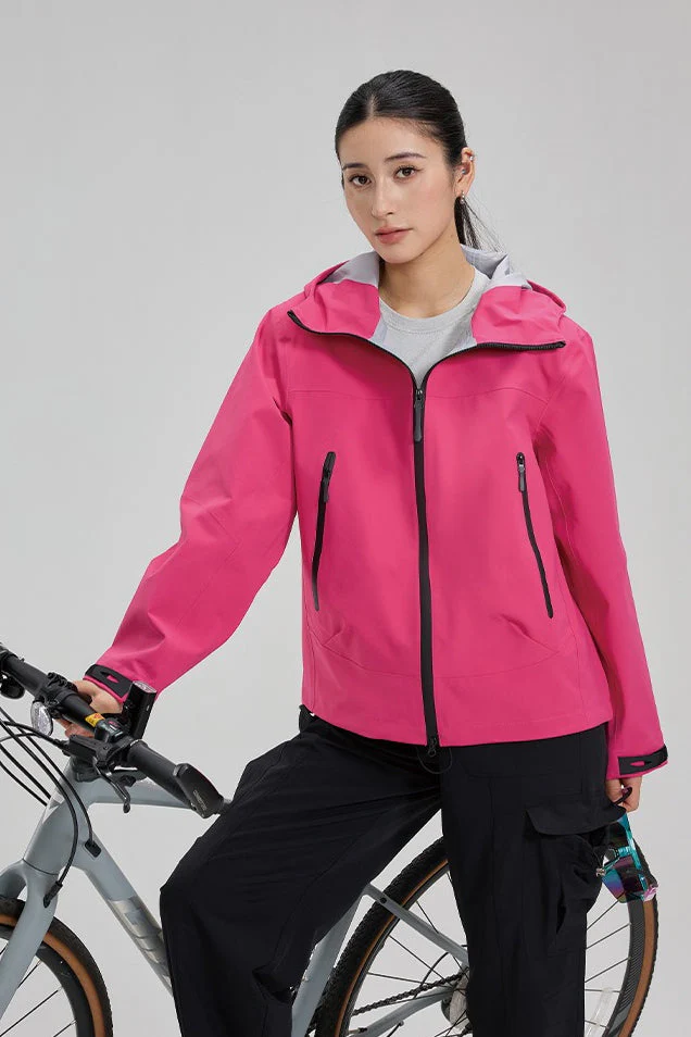 Dopamine Color Block Taped Seam Windproof Waterproof Hiking Jacket - Image 6