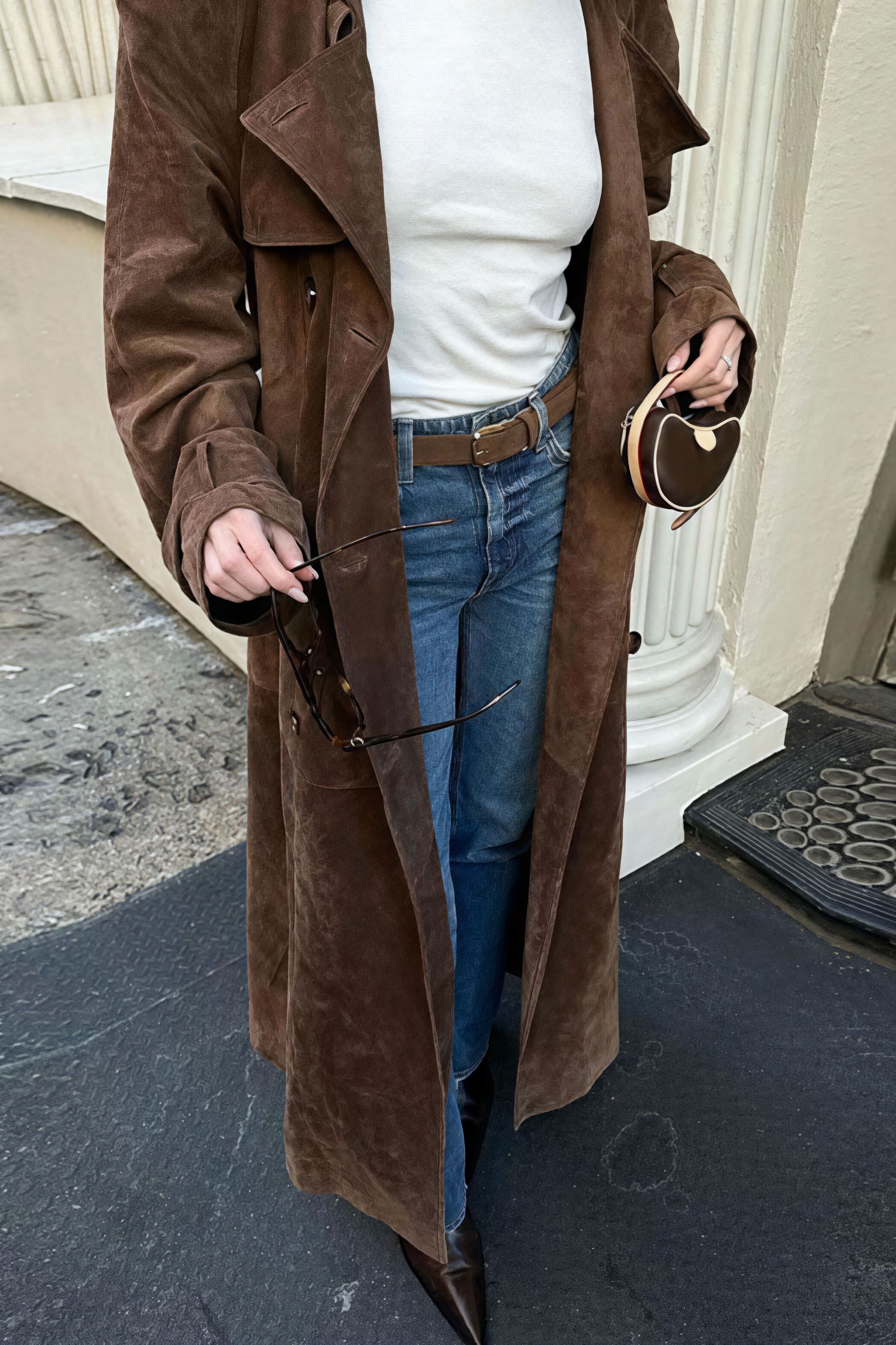Double Breasted Tie Waist Long Elegant  Overcoat - Image 3
