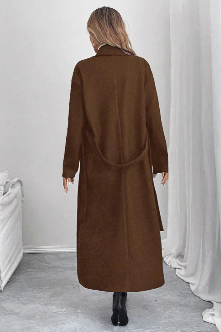 Double-faced Wool Loose Mid-Length Overcoat - Image 5
