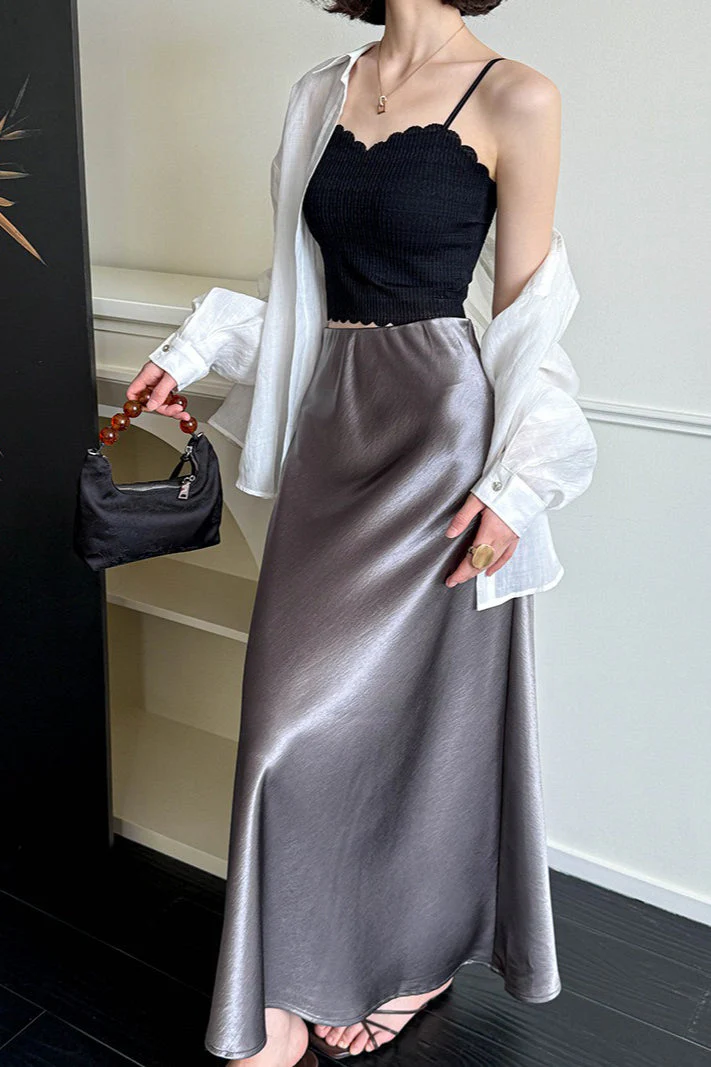 Drapey High - Waist Sheath Fishtail Skirt - Image 12