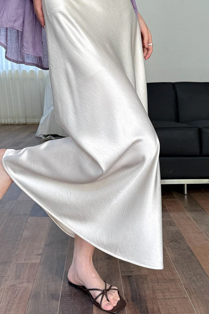 Drapey High - Waist Sheath Fishtail Skirt - Image 5