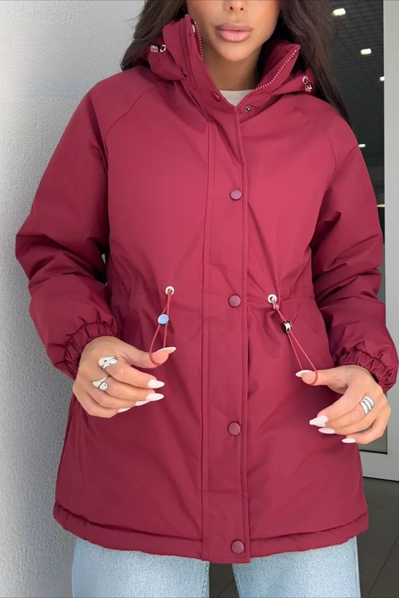 Drawstring Waist Leisure Outdoor Sports Mountaineering Jacket - Image 12