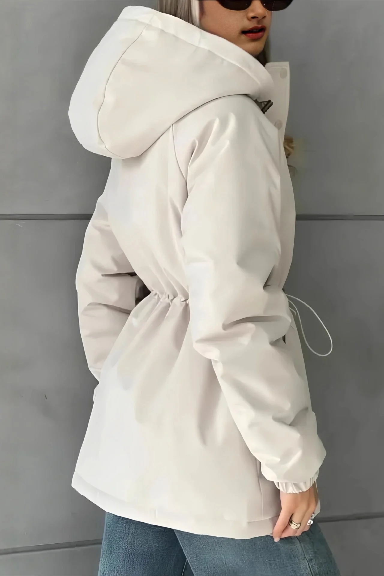Drawstring Waist Leisure Outdoor Sports Mountaineering Jacket - Image 3