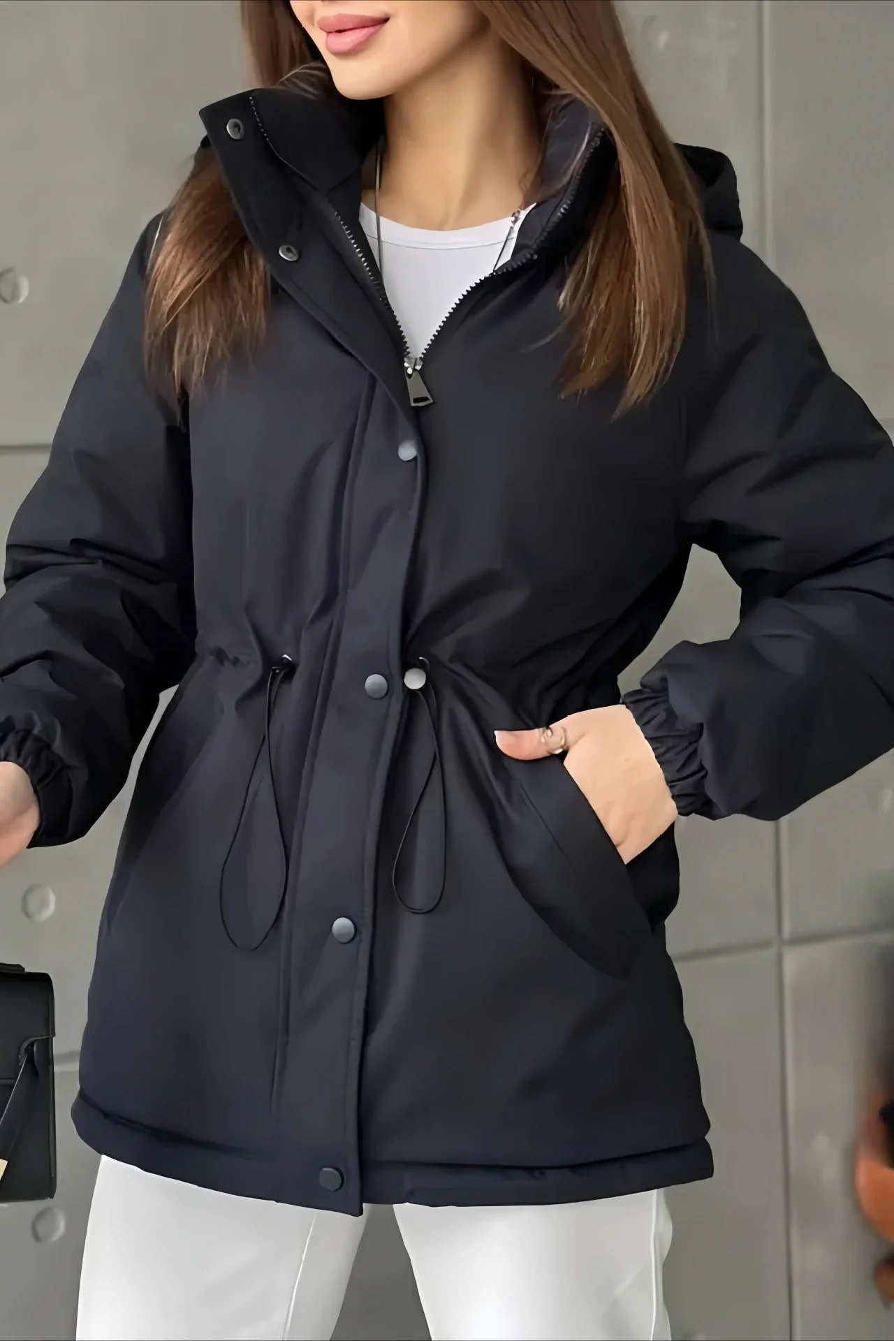 Drawstring Waist Leisure Outdoor Sports Mountaineering Jacket - Image 6