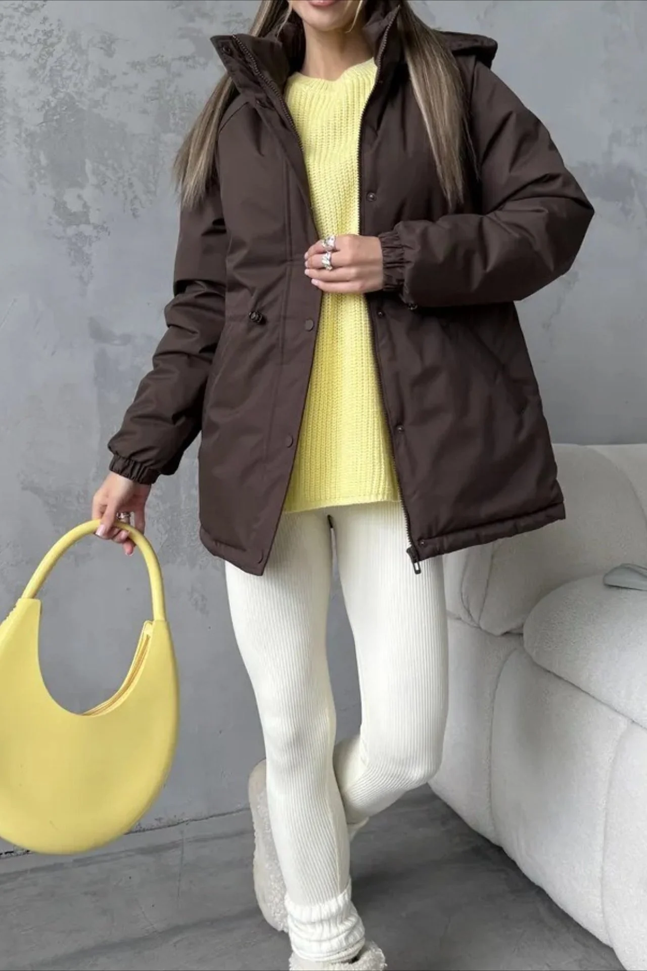 Drawstring Waist Leisure Outdoor Sports Mountaineering Jacket - Image 7