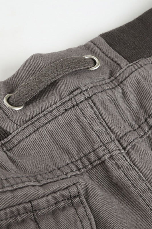Edgy Slim Tie Strap Patchwork Jeans - Image 5