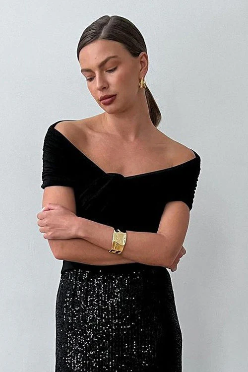 Elegant Chic Off Shoulder Twist Blouse - Image 8