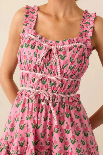 Elegant Elastic Jumpsuit Floral Dress - Image 5
