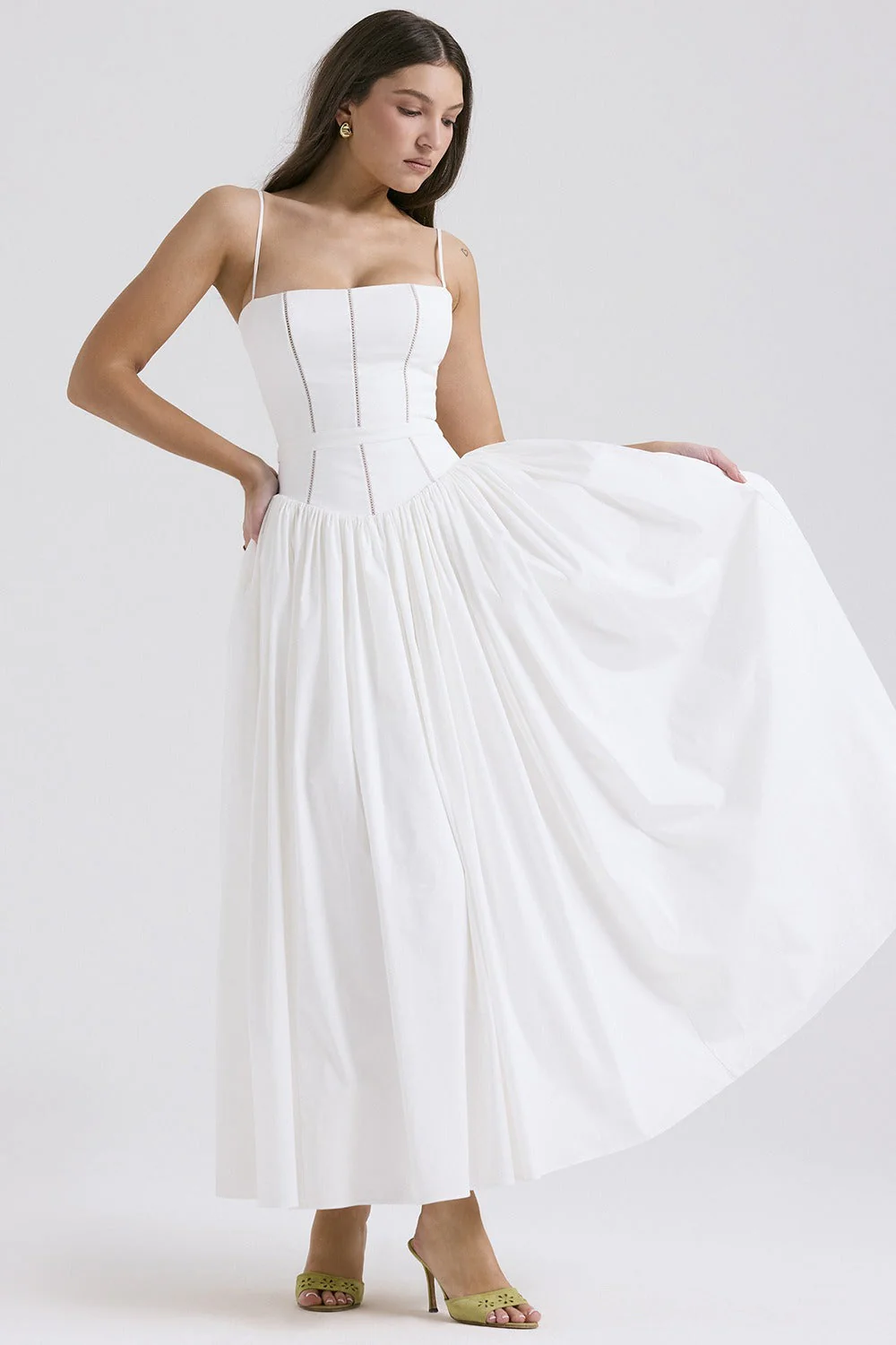 Elegant Gentle Floral Cami Fairy Maxi Dress - Image 4