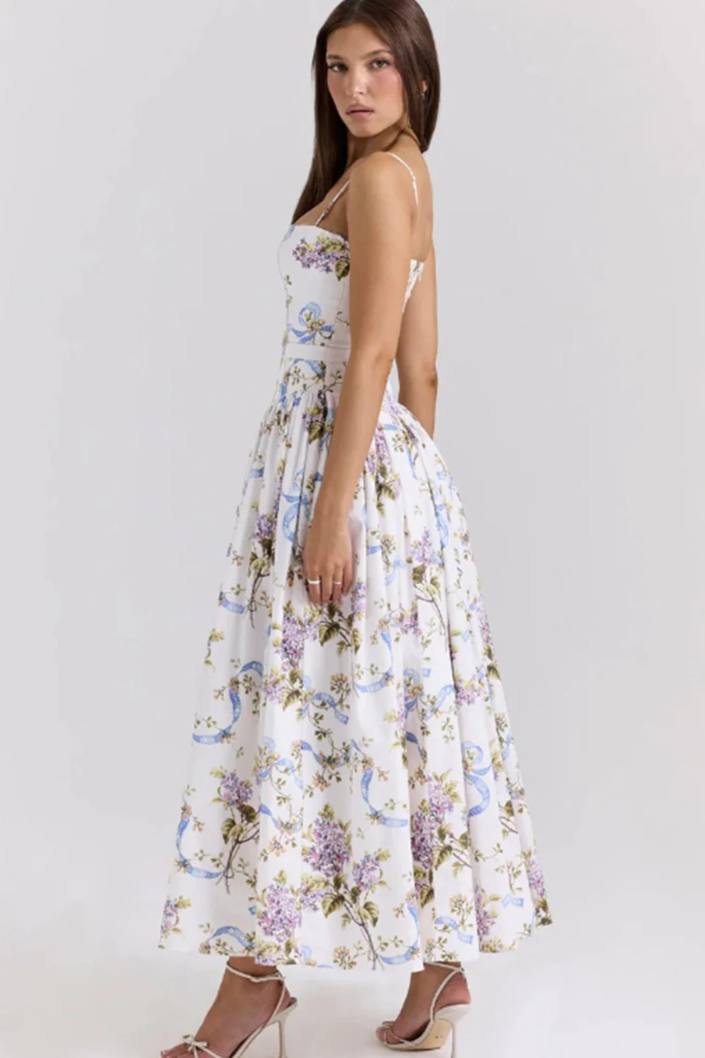 Elegant Gentle Floral Cami Fairy Maxi Dress - Image 9