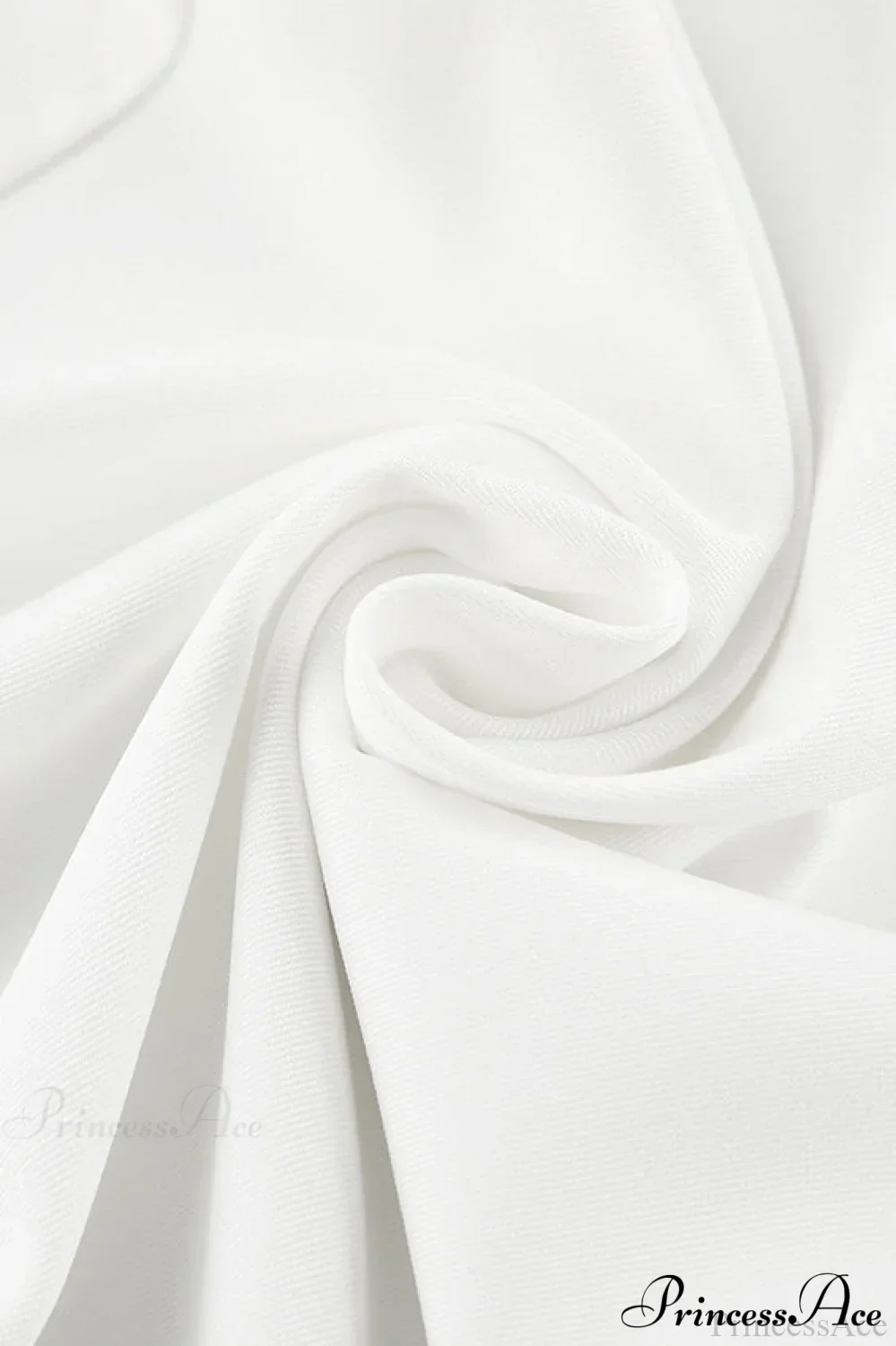 Elegant High Waist White Wide Leg Pants - Image 5
