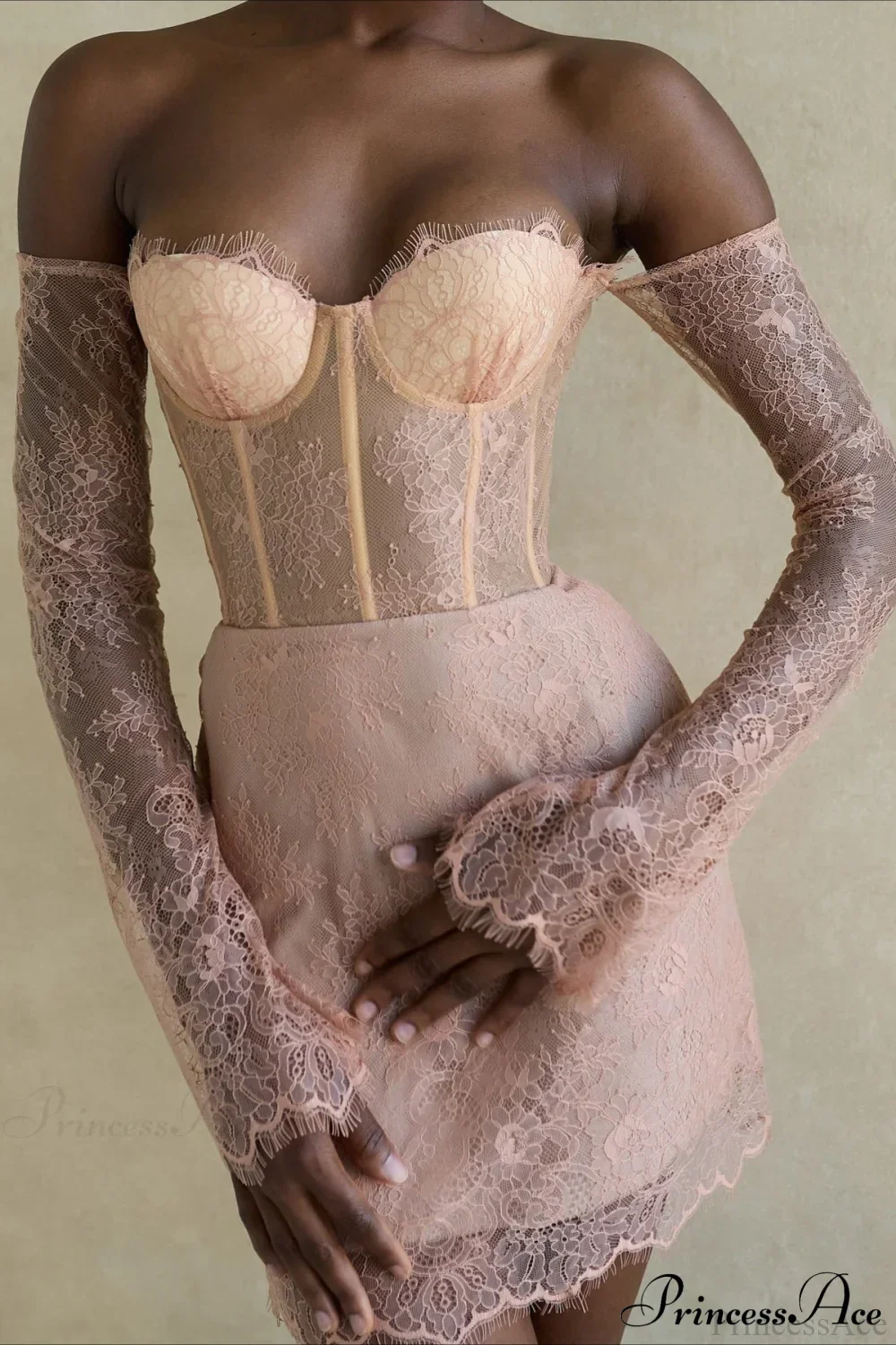 Elegant Sexy Lace Sheer Party Dress - Image 7
