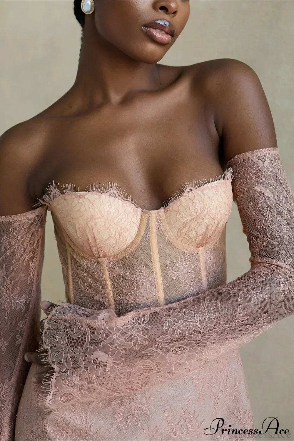 Elegant Sexy Lace Sheer Party Dress - Image 8