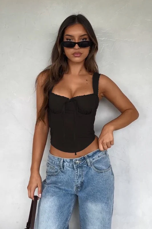 Elegant Sexy Versatile Lace Trim Cami Top - Image 6