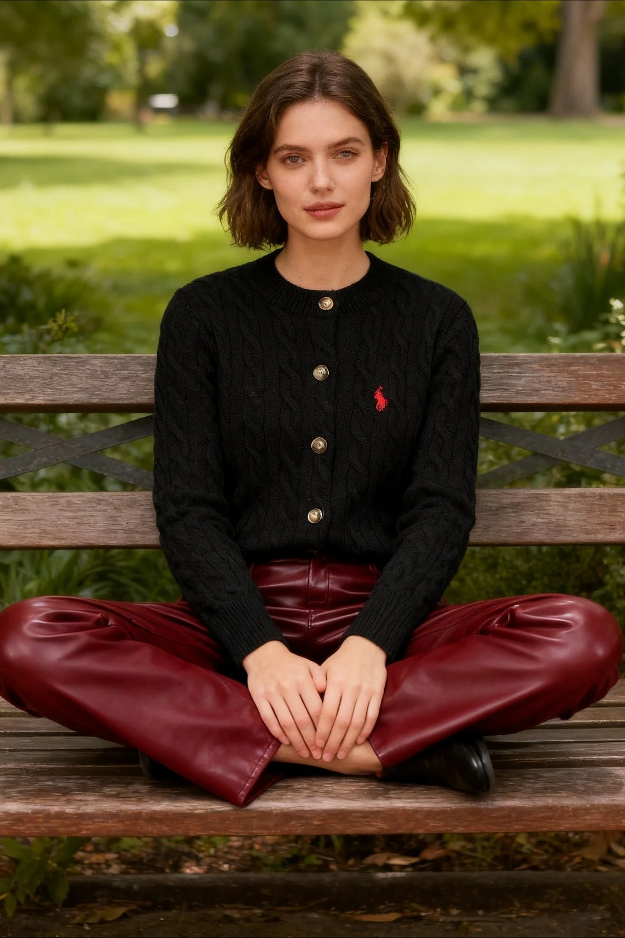 Embroidered Cable Wool Cardigan - Image 19