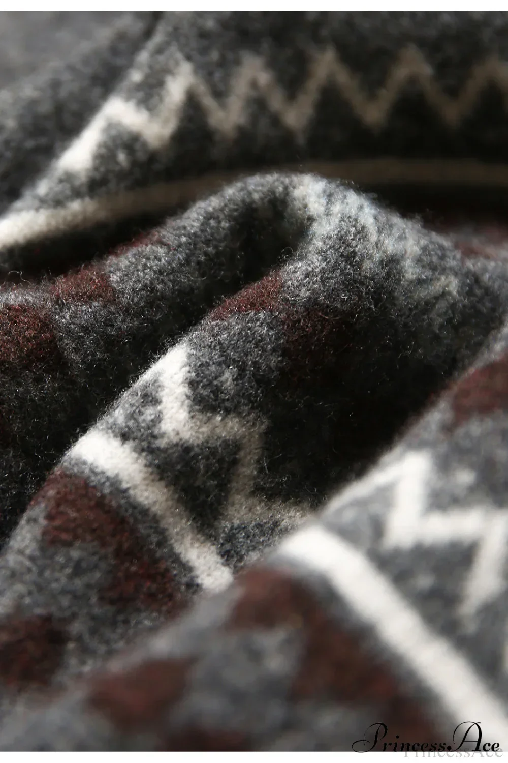 Fair Isle Loose Crewneck Plus Size Knit Sweater - Image 8
