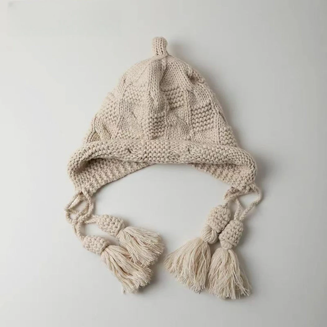 Faux Fur Pom Pom Knit Hat - Image 4