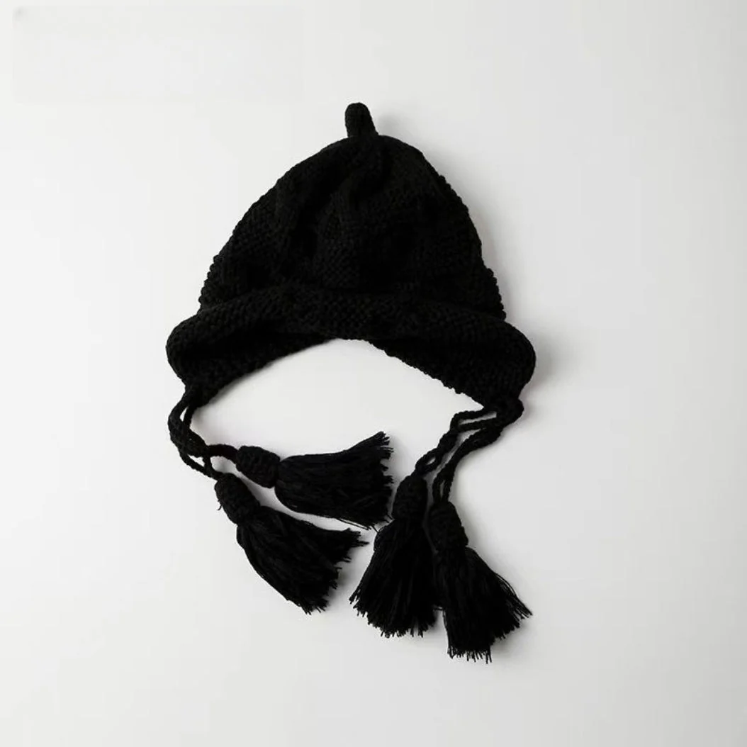 Faux Fur Pom Pom Knit Hat - Image 8
