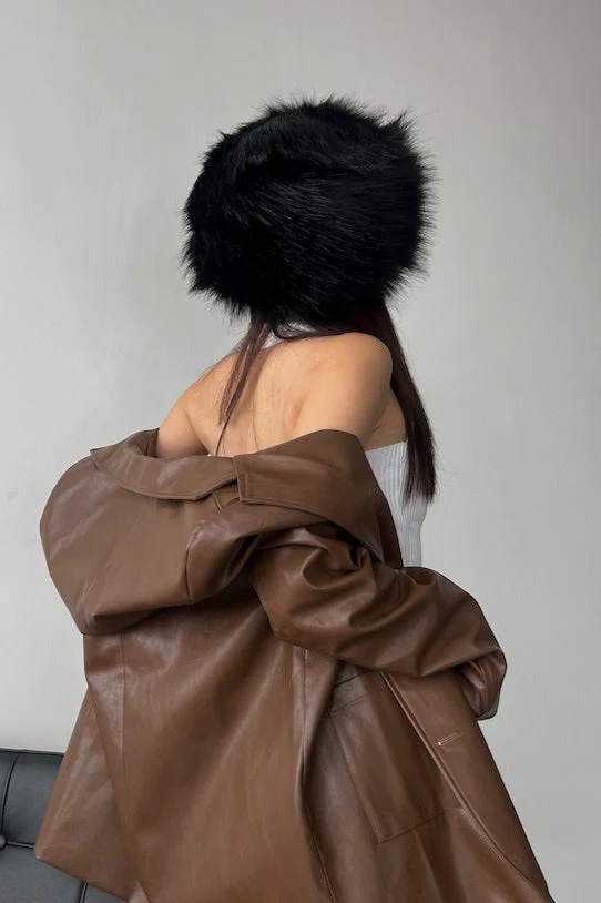 Faux Fur Thickened Y2K Dome Shaped Hat - Image 4