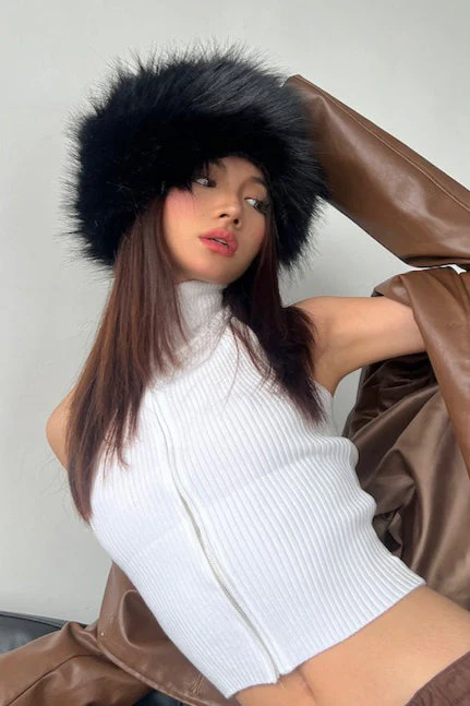 Faux Fur Thickened Y2K Dome Shaped Hat - Image 6