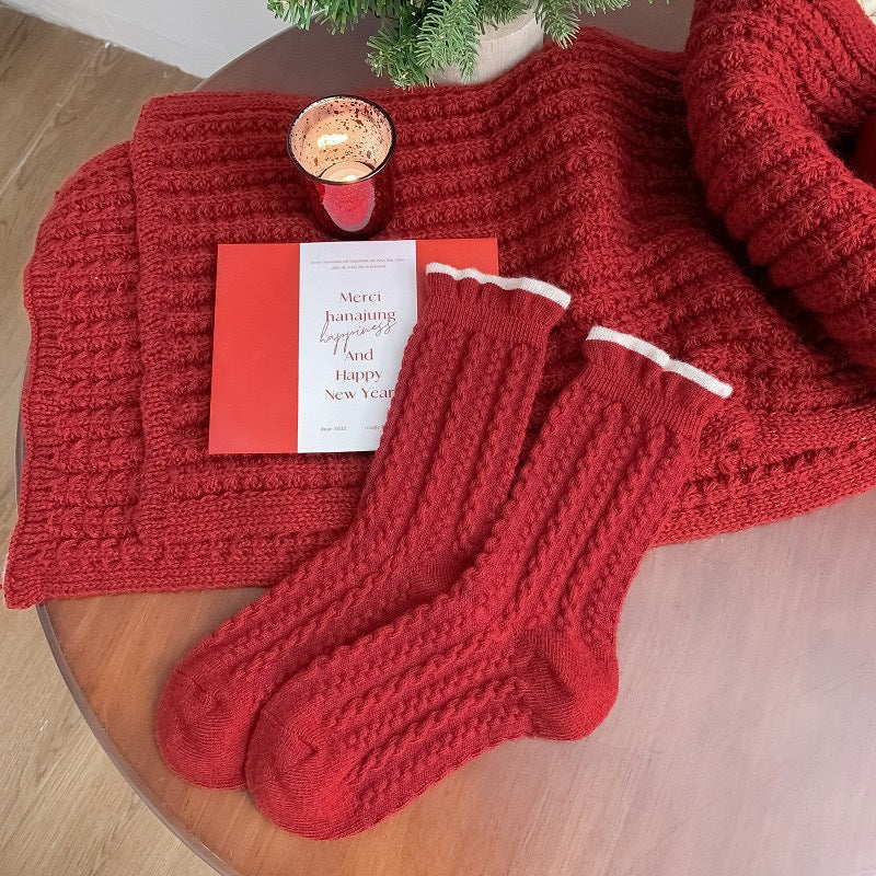 Mid Calf Warm Simple Socks - Image 8