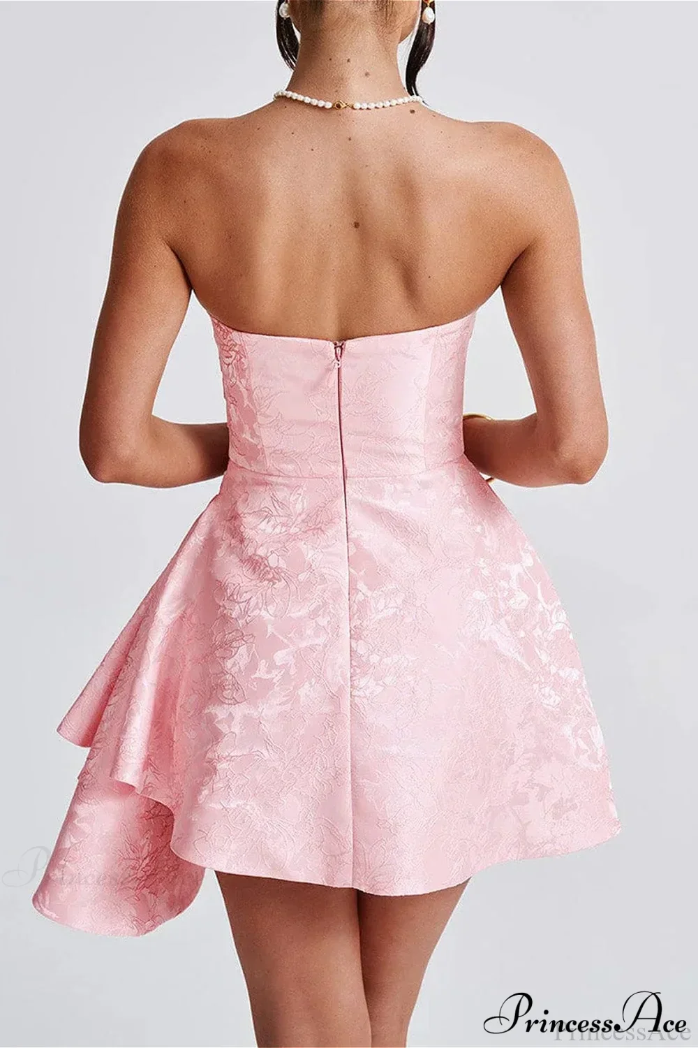 Fitted Strapless Chic Party Dress - Image 2