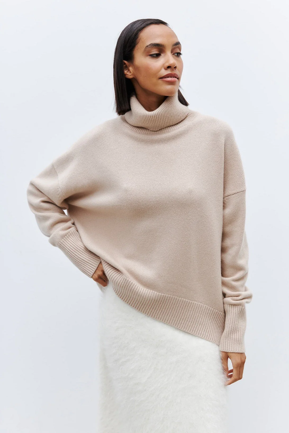 Anti-Pilling Loose Turtleneck Sweater - Image 14
