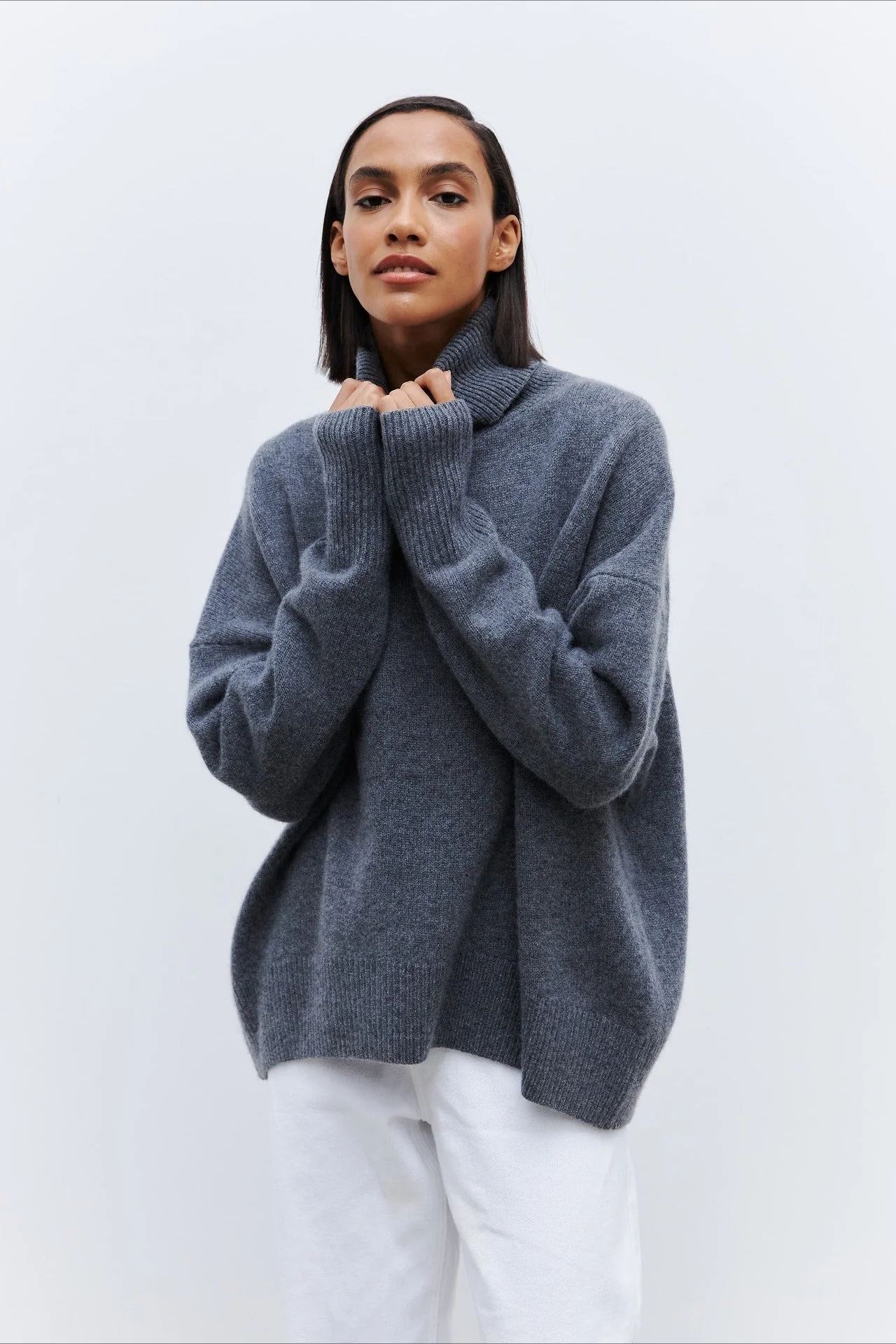 Anti-Pilling Loose Turtleneck Sweater - Image 41