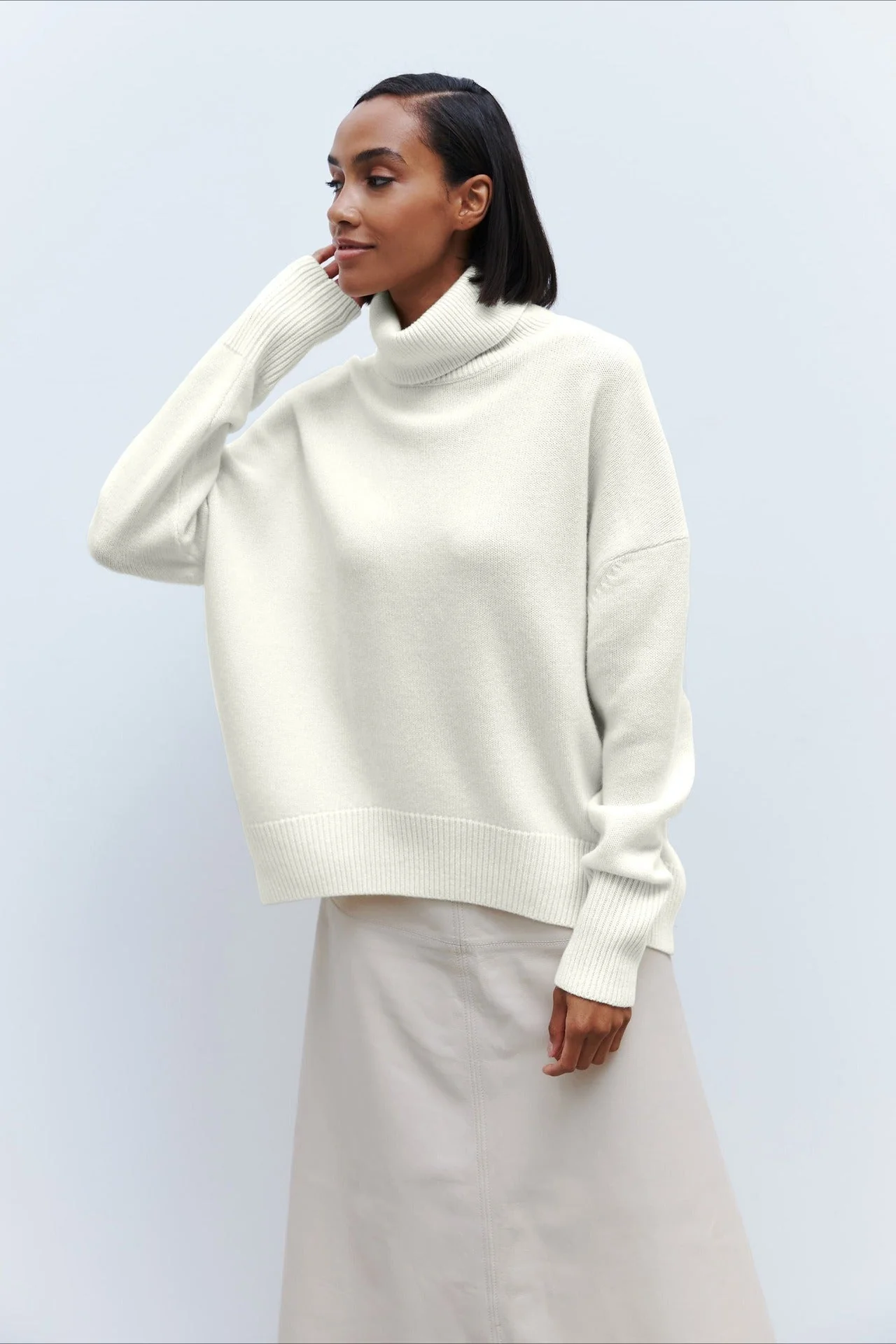 Anti-Pilling Loose Turtleneck Sweater - Image 5