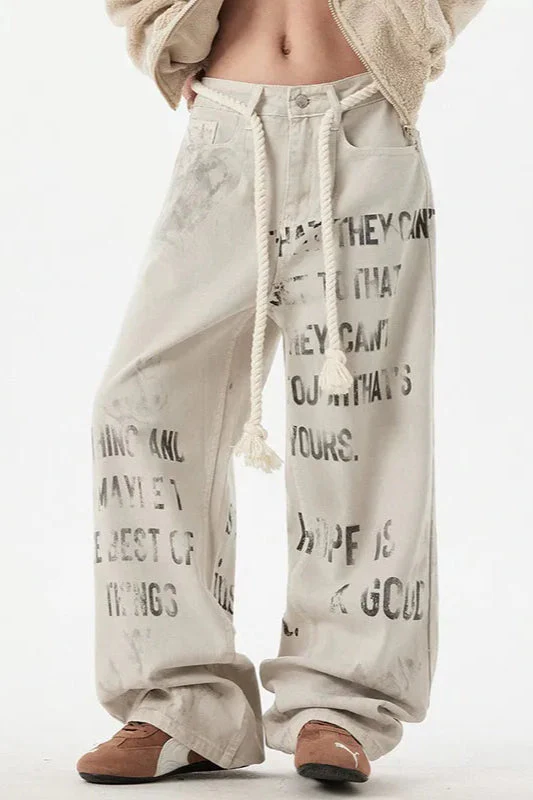 Apricot Graffiti Straight Denim Jeans - Image 10