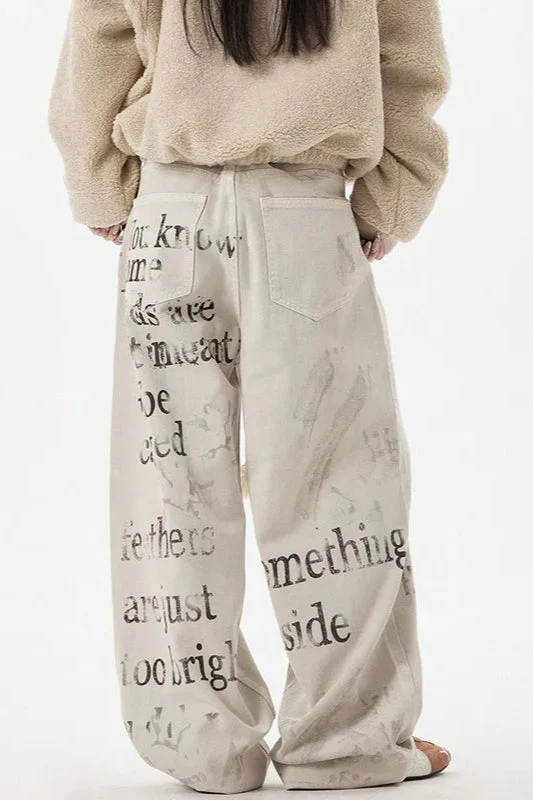 Apricot Graffiti Straight Denim Jeans - Image 11